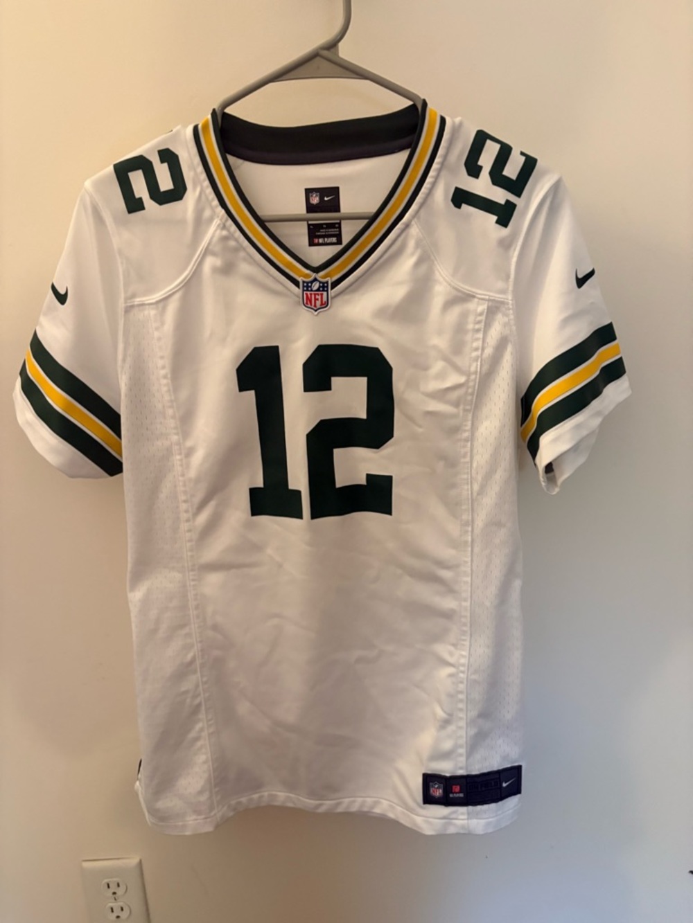 Aaron Rodger’s Packers Nike On Field Jersey Kids XL White NFL